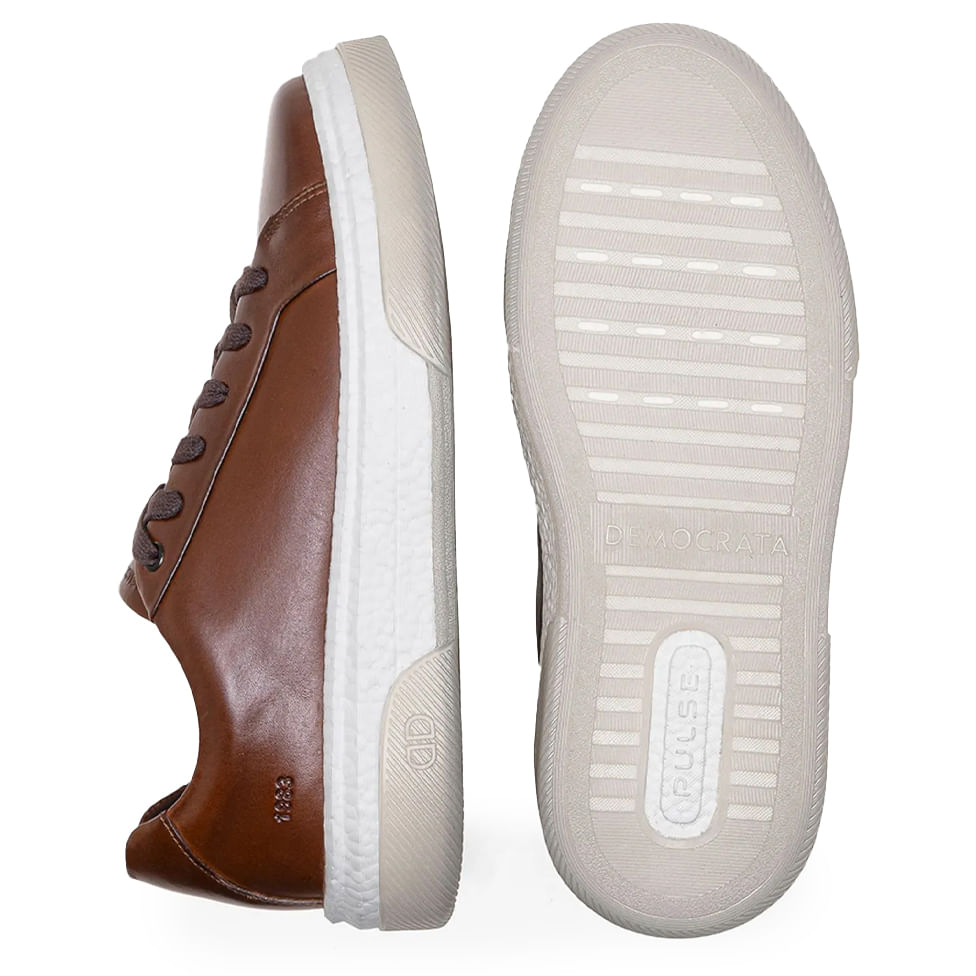 Democrata Tenis Casual 623103-002 Tan Couro -1-